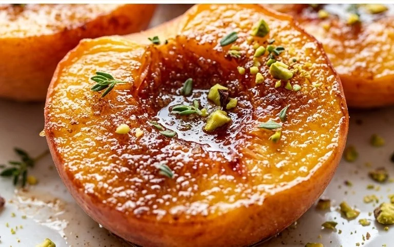 Cinnamon Sugar Baked Peaches