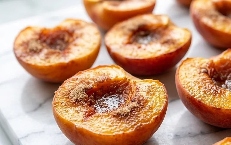 Cinnamon Sugar Baked Peaches