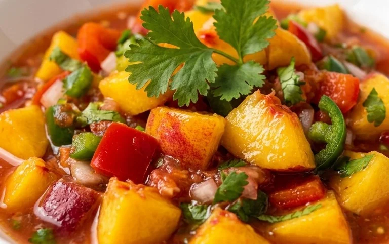Sweet & Spicy Peach Salsa Canning Recipe