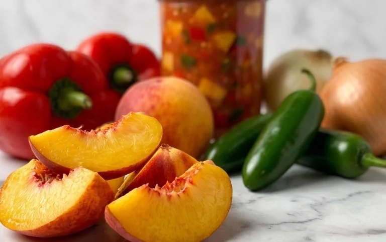 Sweet & Spicy Peach Salsa Canning Recipe