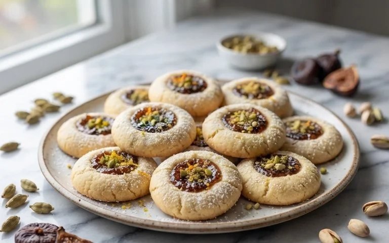 Cardamom Fig Thumbprint Cookies