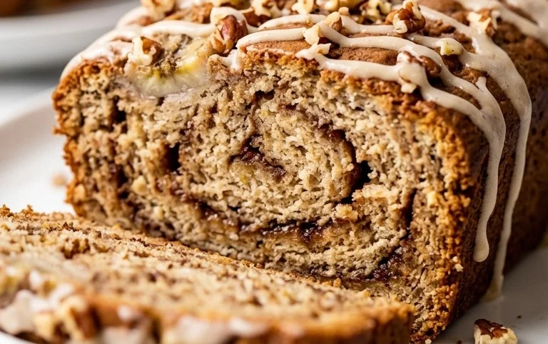 Cinnamon Roll Banana Bread
