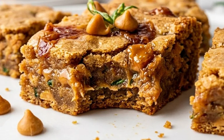 Chewy Butterscotch Zucchini Blondies