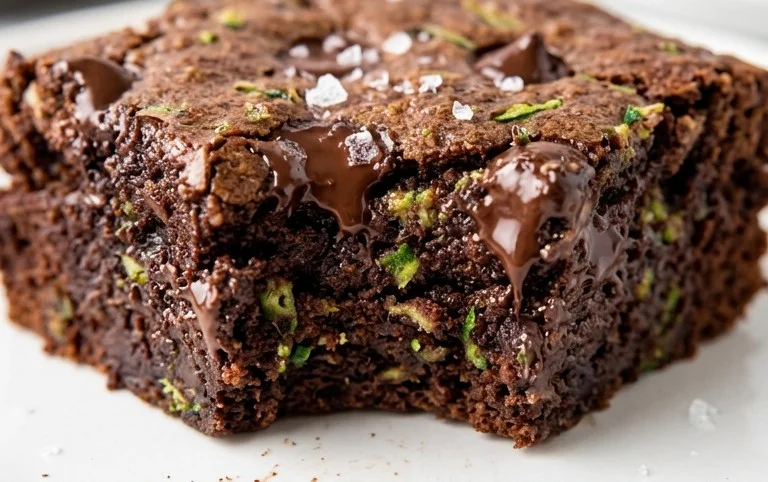 Fudgy Dark Chocolate Zucchini Brownies Recipe