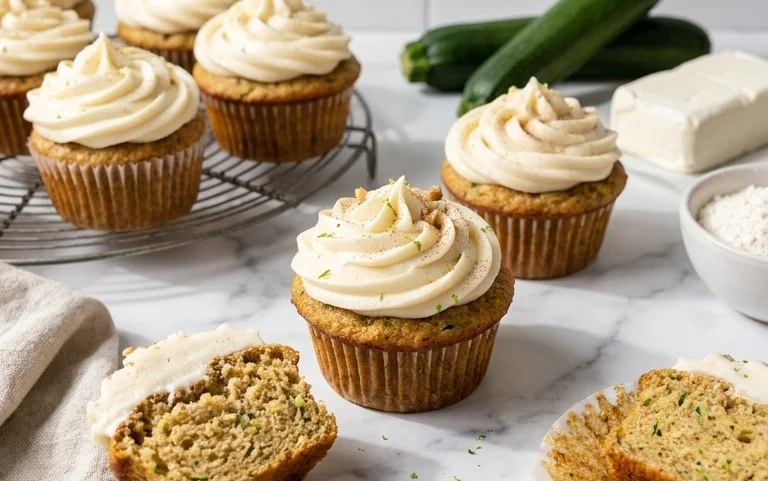 Zucchini Cupcakes with Cream Cheese Frosting