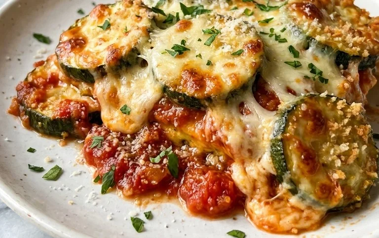 Three Cheese Zucchini Parmesan