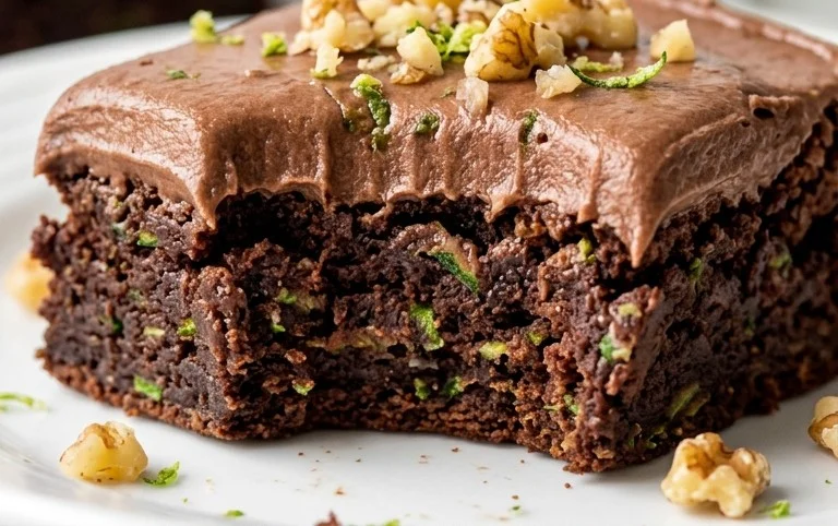 Zucchini Brownies with 1 minute Frosting!
